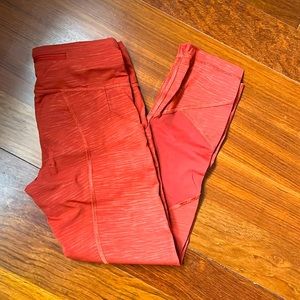 Lululemon burned orange sweat wicking leggings (2)